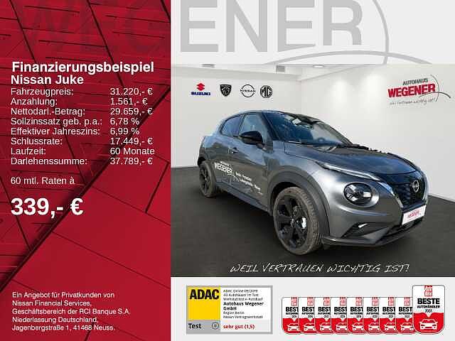 Nissan JUKE 1.6 HYBRID 143 PS 4AMT TEKNA 360&deg; Rundumsicht  Sitzheizung-vorne 19&#039;LM-Felg 19&#039;LM-Felgen