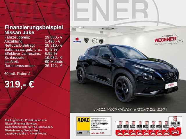 Nissan JUKE 1.6 HYBRID 143 PS 4AMT TEKNA 360&deg; Rundumsicht  Sitzheizung-vorne 19&#039;LM-Felg 19&#039;LM-Felgen