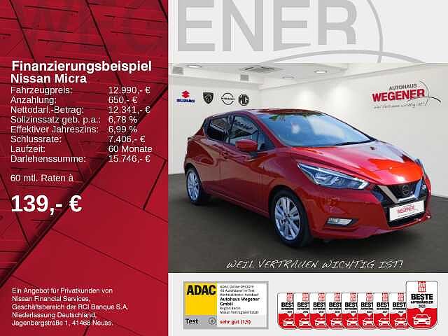 Nissan MICRA IG-T N-Way 100 PS MT R&uuml;ckfahrkamera IG-T N-Way 100 PS MT R&uuml;ckfahrkamera