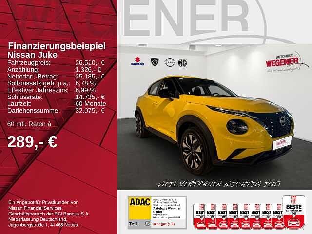 Nissan JUKE 1.6 HYBRID 143PS 4AMT  ACENTA 8&#039;-Farbdisplay mit Touchscreen R&uuml;ckfahrkamera 8&#039;-Farbdisplay
