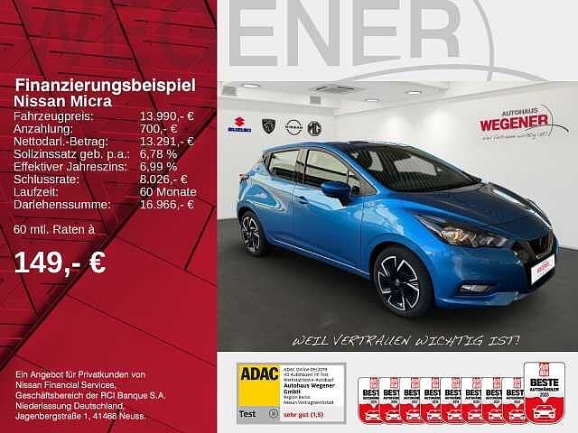 Nissan MICRA N-WAY 92 PS NAVI SHZ PDC TEMPOMAT